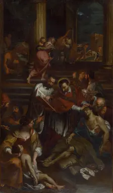 Saint Charles of Borromeo among Plague Victims, 1740-1760. Creator: Giovanni Bonatti
