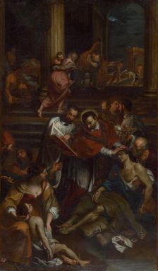 Saint Charles of Borromeo among Plague Victims, 1740-1760. Creator: Giovanni Bonatti