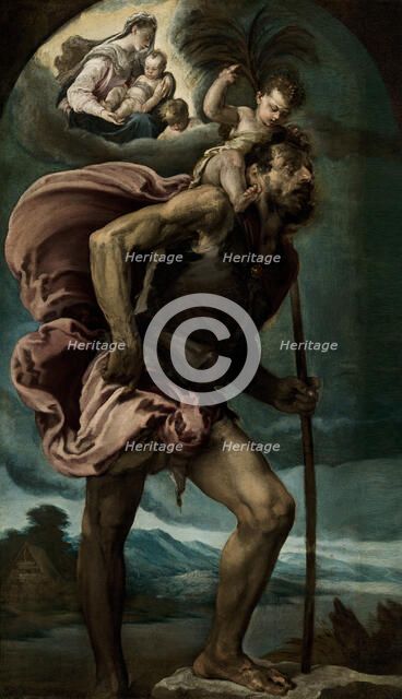 Saint Christopher, 1559. Artist: Bassano, Jacopo, il vecchio (ca. 1510-1592)
