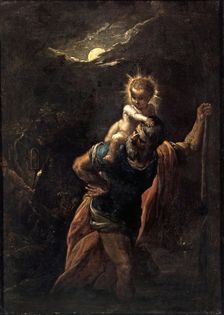 Saint Christopher, 1598. Creator: Adam Elsheimer