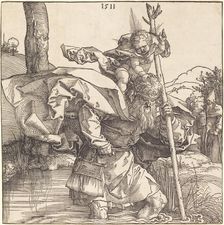 Saint Christopher, 1511. Creator: Albrecht Durer