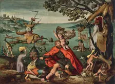 Saint Christopher Carrying the Christ Child through a Sinful World, . Creator: Bosch; Hieronymus; (School) ()