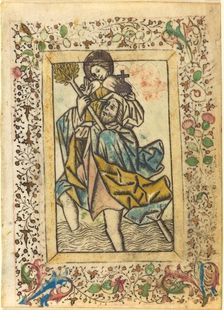 Saint Christopher, c. 1460. Creator: Master of the Dutuit Mount of Olives