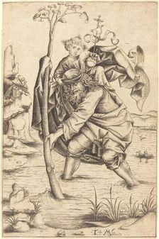 Saint Christopher, c. 1480/1490. Creator: Israhel van Meckenem