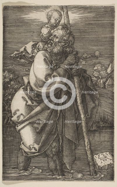 Saint Christopher Facing Left, 1521. Creator: Albrecht Durer.
