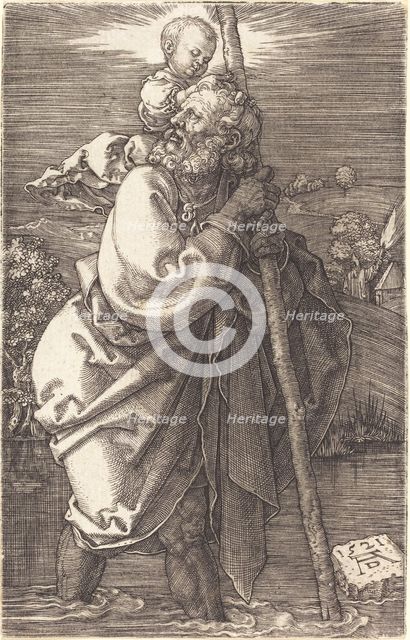 Saint Christopher Facing Left, 1521. Creator: Albrecht Durer.