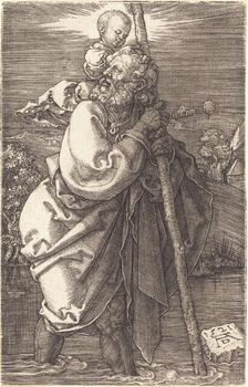 Saint Christopher Facing Left, 1521. Creator: Albrecht Durer