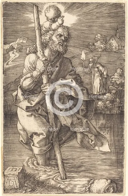 Saint Christopher Facing Right, 1521. Creator: Albrecht Durer.