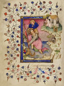 Saint Christopher. (From: Livre d'heures à l'usage de Rome), Between 1409 and 1419