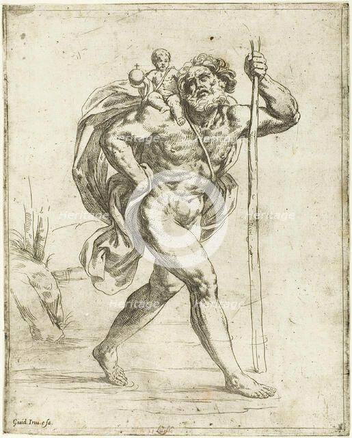 Saint Christopher, n.d. Creator: Guido Reni.