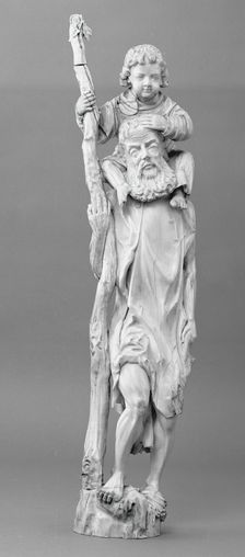 Saint Christopher Supporting the Christ Child, 1680/1700. Creator: Unknown