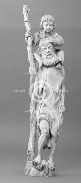 Saint Christopher Supporting the Christ Child, 1680/1700. Creator: Unknown.