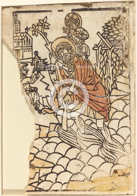 Saint Christopher [recto], c. 1450/1470. Creator: Unknown.