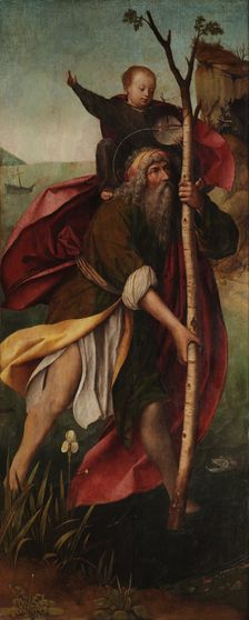 Saint Christopher. Triptych of Our Lady of Mercy, right panel, First quarter of 16th century. Creator: Provost (Provoost), Jan (1465-1529)