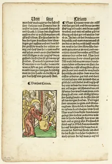 Saint Ciriaco from Heiligenleben (The Lives of Saints), Plate 12 from Woodcuts from..., 1929. Creators: Unknown, Johann Schönsperger the Elder, Jacobus de Voragine, Wilhelm Ludwig Schreiber