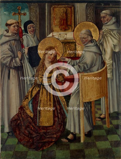 Saint Clare enters the cloister, c. 1500.