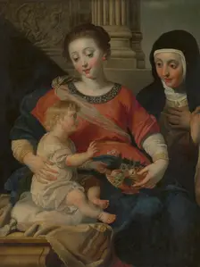 Saint Clare of Assisi Adoring Jesus. Creator: Gerard Seghers