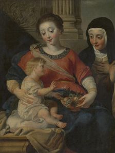 Saint Clare of Assisi Adoring Jesus. Creator: Gerard Seghers