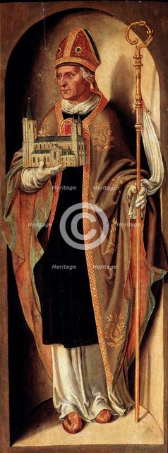Saint Cunibert, Bishop of Cologne', early16th century. Creator: Woensam, Anton (of Worms) (1492/1500-1541).