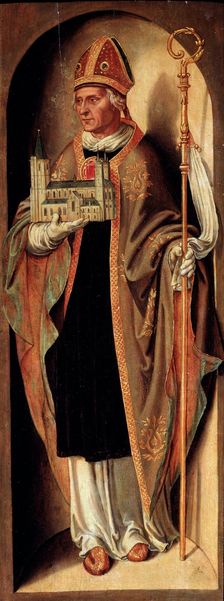 Saint Cunibert, Bishop of Cologne early16th century. Creator: Woensam, Anton (of Worms) (1492/1500-1541)