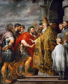 Saint Ambrose and Emperor Theodosius I