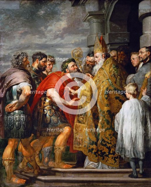 Saint Ambrose and Emperor Theodosius I.