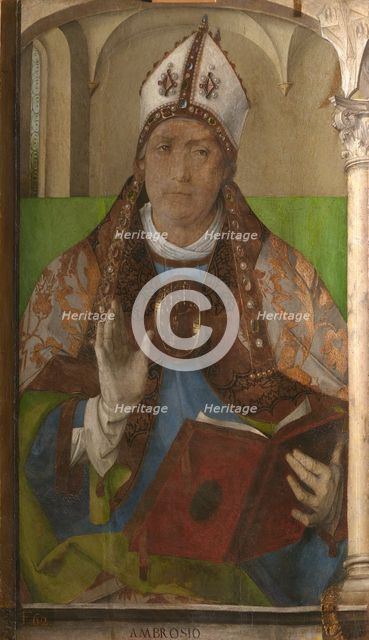 Saint Ambrose, Archbishop of Milan.