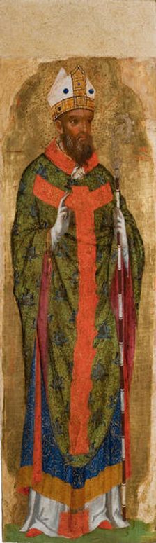 Saint Ambrose, Archbishop of Milan, c1340-1345. Creator: Veneziano, Paolo (ca 1330-ca 1360)