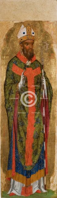 Saint Ambrose, Archbishop of Milan, c1340-1345. Creator: Veneziano, Paolo (ca 1330-ca 1360).