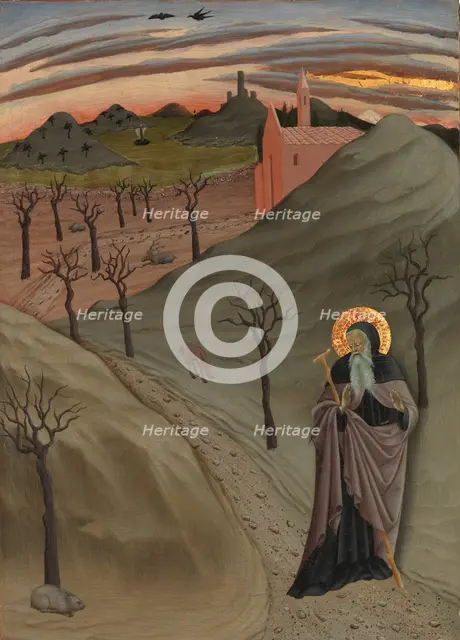 Saint Anthony the Abbot in the Wilderness, ca. 1435. Creator: Master of the Osservanza Triptych.