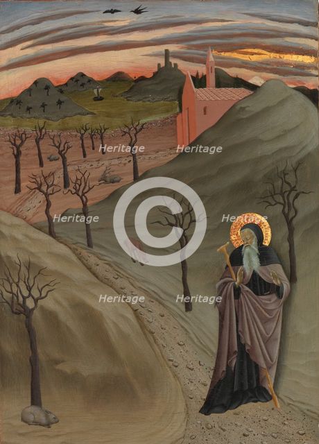 Saint Anthony the Abbot in the Wilderness, ca. 1435. Creator: Master of the Osservanza Triptych.