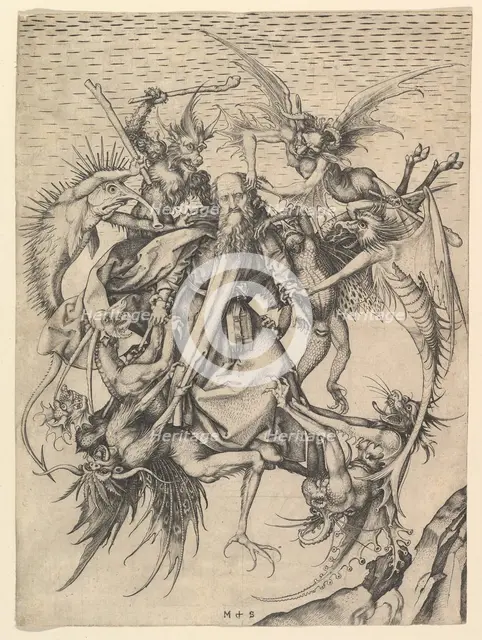 Saint Anthony Tormented by Demons, ca. 1470-75. Creator: Martin Schongauer.