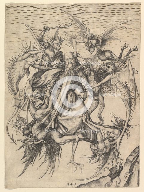 Saint Anthony Tormented by Demons, ca. 1470-75. Creator: Martin Schongauer.
