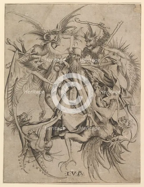 Saint Anthony Tormented by Demons, late 15th century. Creator: Master FVB.