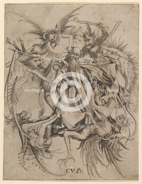 Saint Anthony Tormented by Demons, late 15th century. Creator: Master FVB.