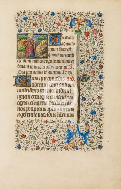 Saint Anthony with an Axe; Book of Hours, about 1440-1450. Creator: Workshop of the Bedford Master.