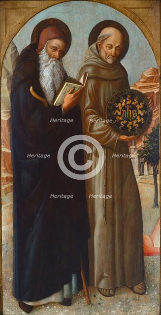 Saint Anthony Abbot and Saint Bernardino of Siena, 1459. Creator: Jacopo Bellini.