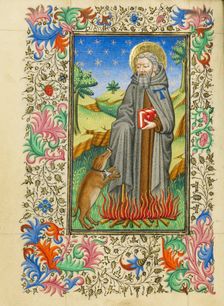 Saint Anthony Abbot; Book of Hours, about 1430-1440. Creator: Fastolf Master