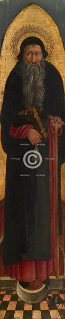 Saint Anthony Abbot from an Augustinian altarpiece, 1450/75. Creator: Unknown.
