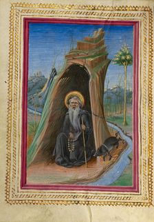 Saint Anthony Abbot; Gualenghi-d'Este Hours, about 1469. Creator: Taddeo Crivelli