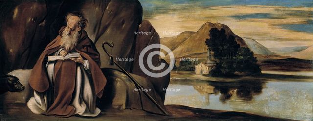 Saint Anthony Abbot in a Landscape, between 1612 and 1614. Creator: Juan Bautista Maino.