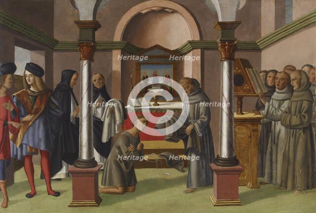 Saint Anthony of Padua Taking the Habit of the Franciscan Order, c1515-1525. Creator: School of the Romagna.