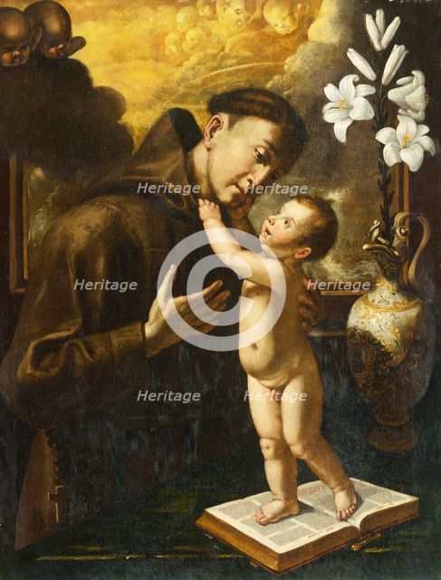 Saint Anthony of Padua with Baby Jesus, 18th century. Creator: Unknown.