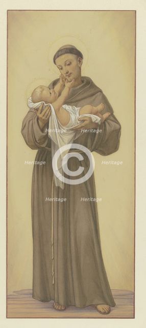Saint Anthony of Padua with the Christ Child in his arms, 1862. Creator: Eduard von Steinle.