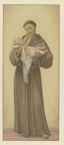 Saint Anthony of Padua with the Christ Child in his arms, 1862. Creator: Eduard von Steinle