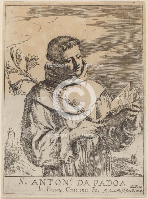 Saint Anthony of Padua. Creator: Guercino.