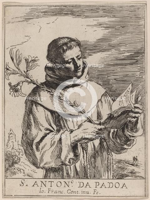 Saint Anthony of Padua. Creator: Guercino.