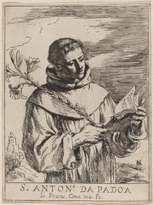 Saint Anthony of Padua. Creator: Guercino