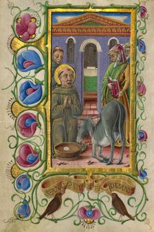 Saint Anthony of Padua; Gualenghi-d'Este Hours, about 1469. Creator: Taddeo Crivelli