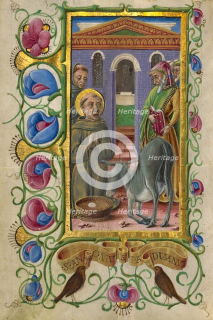 Saint Anthony of Padua; Gualenghi-d'Este Hours, about 1469. Creator: Taddeo Crivelli.